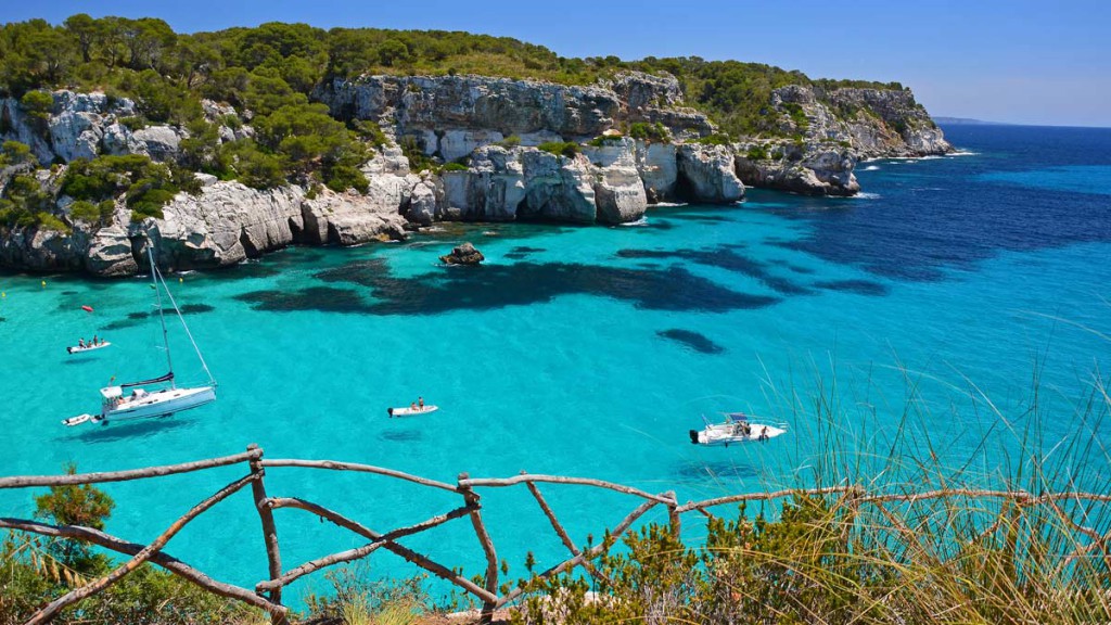 Menorca property buyers enjoy crystal clear waters of Balearic Islands.
