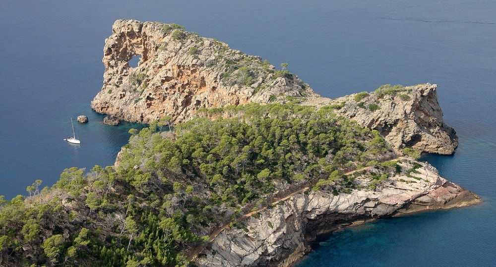 Sa foradada is another reason why Deia property buyers appreciate the west of Mallorca.