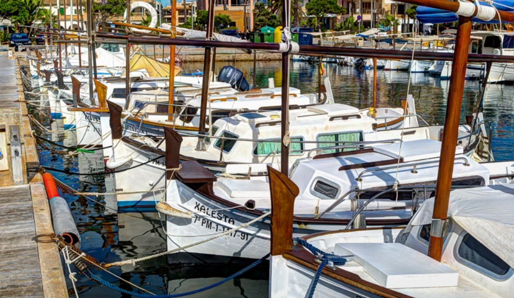 Colonia san jordi property market surroundings - marina boats.