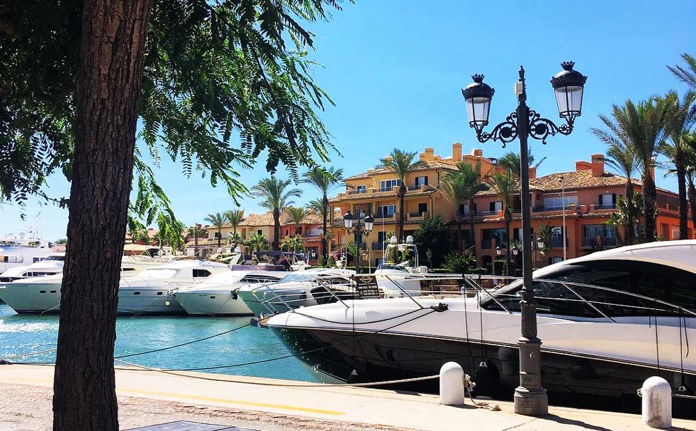 Sotogrande Costa property market is within a walking distance from the local marina.