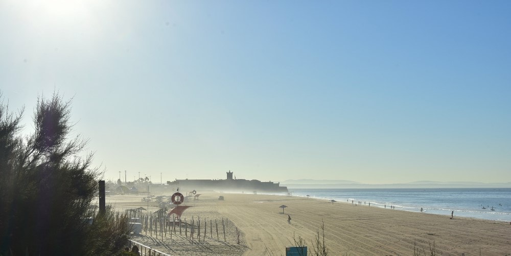 Praia de Carcavelos, na região de Carcavelos e Parede, em Cascais