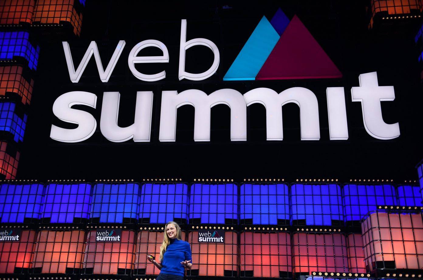Mila Suharev, Co-CEO Product and Data of CASAFARI, at the centre stage of the Web Summit
