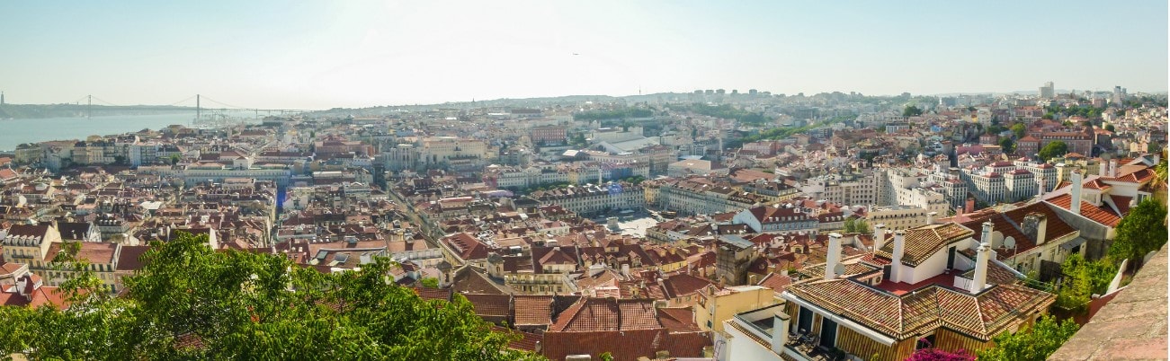 Vista da Baixa e do Rossio de Lisboa
