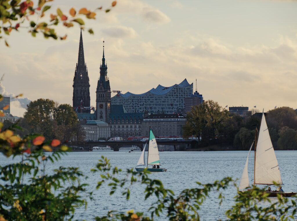A beautiful autumn afternoon in Hamburg