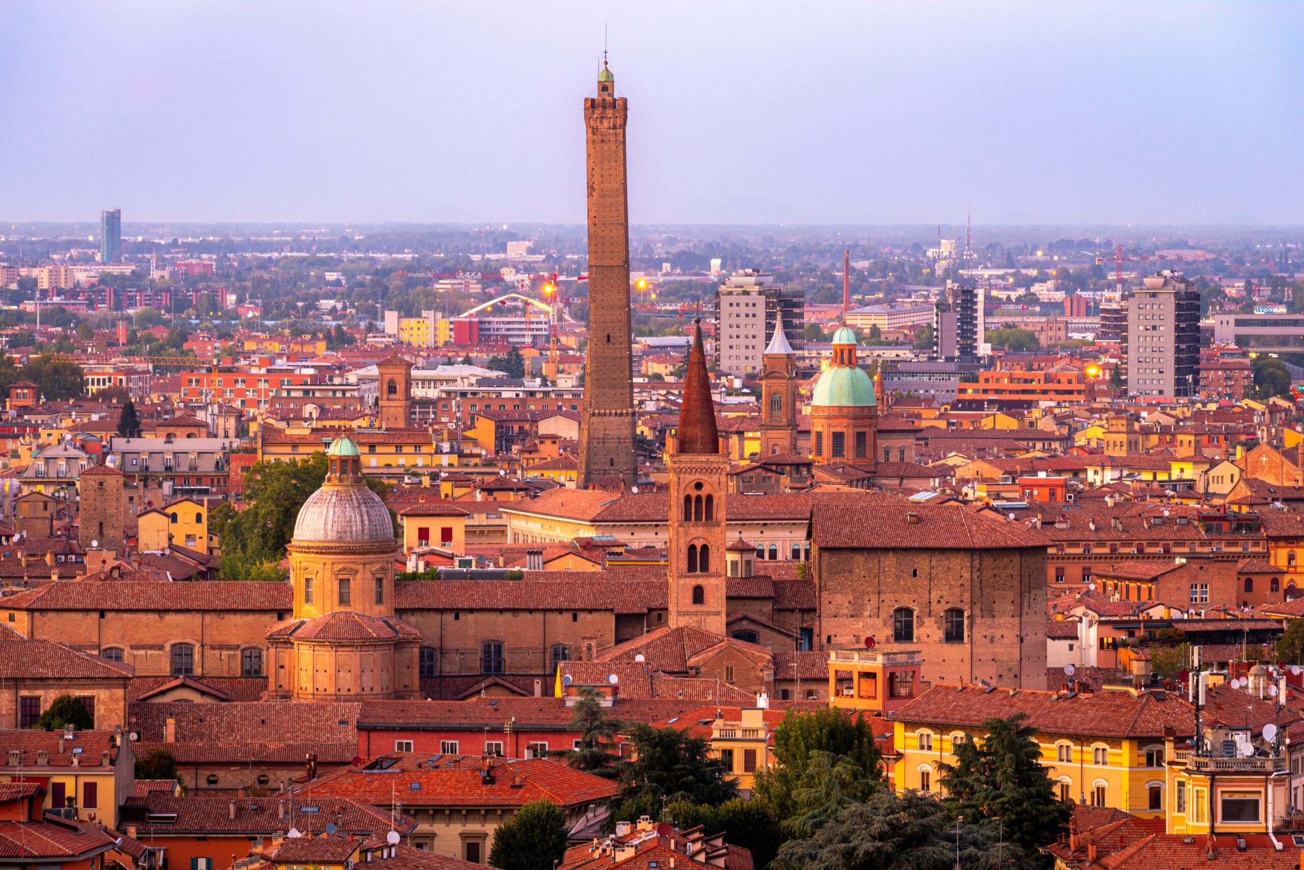 Bologna seen from above, Italy