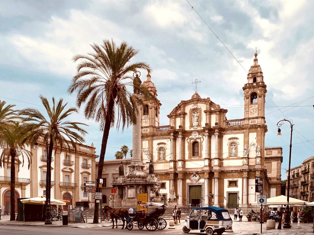 San Domenico square, Palermo, Italy