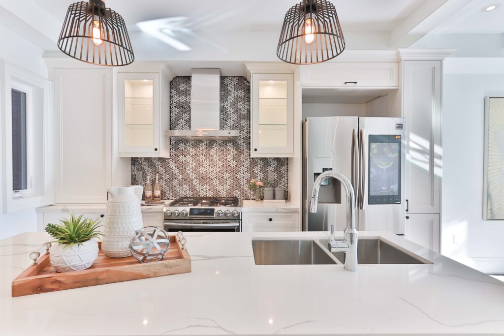 Kitchen of a staged home