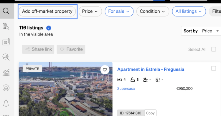 Off market property inside CASAFARI