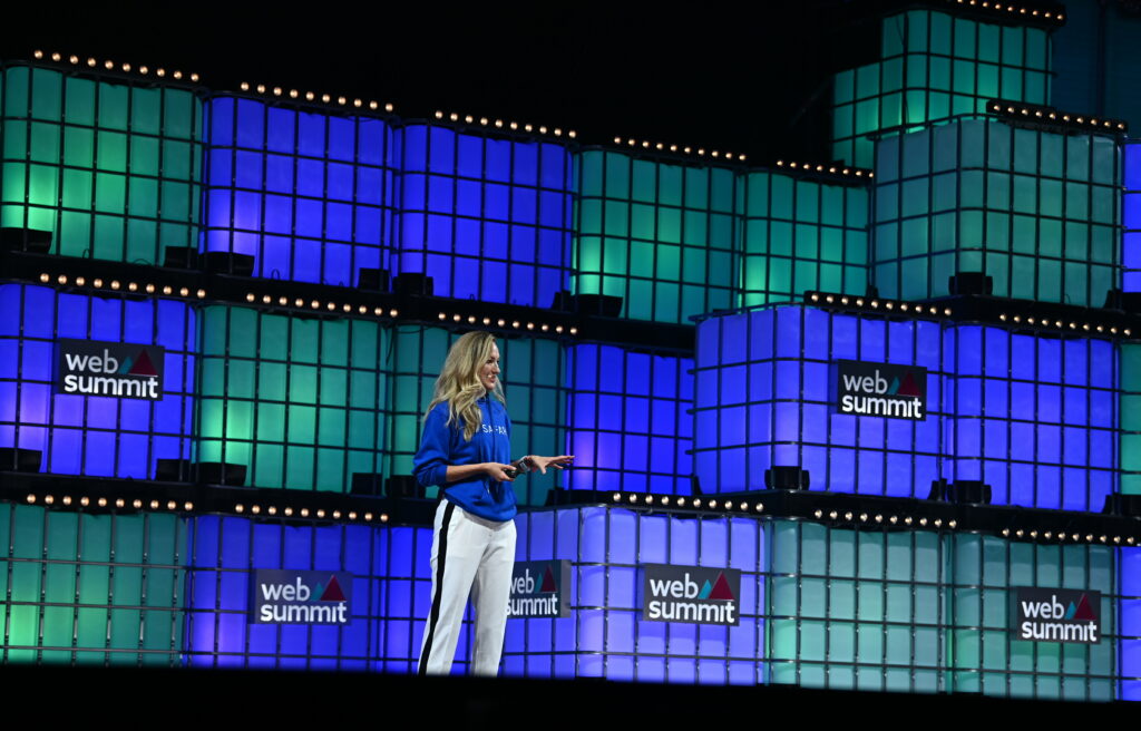 Mila Suharev at the Centre Stage of the Web Summit 2022 for the breakout startups