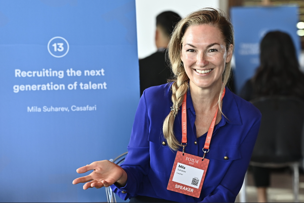 Mila Suharev, at the roundtable "Recruiting the next generation of talent"