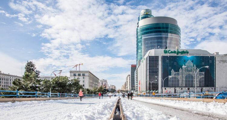 Madrid under snow in 2021