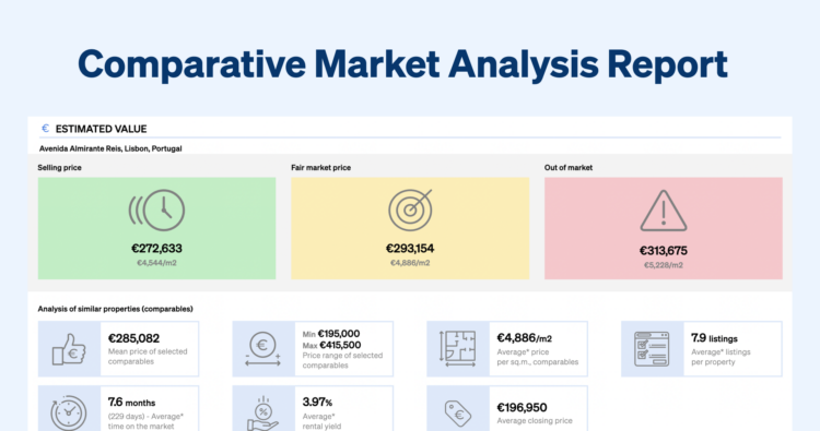 All the sections of CASAFARI's comparative market analysis report