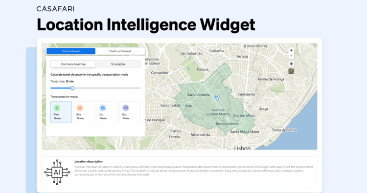 CASAFARI's Location Intelligence Widget